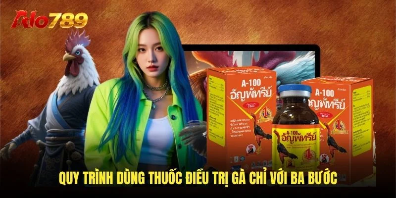 Quy trình dùng thuốc điều trị gà chỉ với ba bước